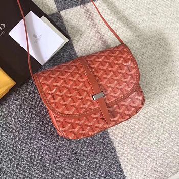 Goyard Goyardine Belvedere Messenger Bag In Orange Size 22x15x6.5cm