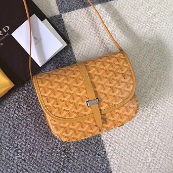 Goyard Goyardine Belvedere Messenger Bag In Yellow Size 22x15x6.5cm