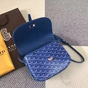 Goyard Goyardine Belvedere Messenger Bag In Blue Size 22x15x6.5cm - 4