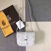 Goyard Goyardine Belvedere Messenger Bag In White Size 22x15x6.5cm - 1