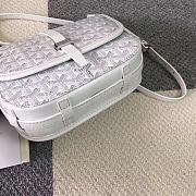 Goyard Goyardine Belvedere Messenger Bag In White Size 22x15x6.5cm - 6