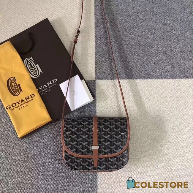 Goyard Goyardine Belvedere Messenger Bag In Brown Size 22x15x6.5cm - 1