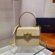 Prada Saffiano Leather In Beige Symbole Bag 1BD270 20x14x7cm - 1