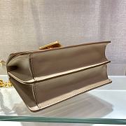 Prada Saffiano Leather In Beige Symbole Bag 1BD270 20x14x7cm - 6