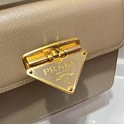 Prada Saffiano Leather In Beige Symbole Bag 1BD270 20x14x7cm - 5