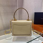 Prada Saffiano Leather In Beige Symbole Bag 1BD270 20x14x7cm - 4