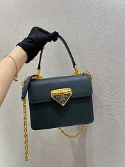 Prada Saffiano Leather In Blue Symbole Bag 1BD270 20x14x7cm - 6