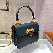 Prada Saffiano Leather In Blue Symbole Bag 1BD270 20x14x7cm - 3