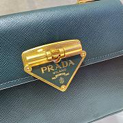 Prada Saffiano Leather In Blue Symbole Bag 1BD270 20x14x7cm - 2