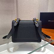 Prada Saffiano Leather In Black Symbole Bag 1BD270 Size 20x14x7cm - 6