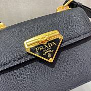 Prada Saffiano Leather In Black Symbole Bag 1BD270 Size 20x14x7cm - 5