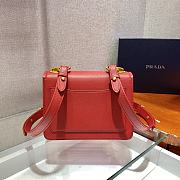 Prada Saffiano Leather In Red Symbole Bag 1BD270 Size 20x14x7cm - 2