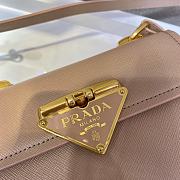 Prada Saffiano Leather In Beige Symbole Bag 1BD270 Size 20x14x7cm - 5