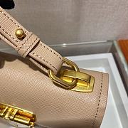 Prada Saffiano Leather In Beige Symbole Bag 1BD270 Size 20x14x7cm - 4
