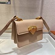 Prada Saffiano Leather In Beige Symbole Bag 1BD270 Size 20x14x7cm - 3