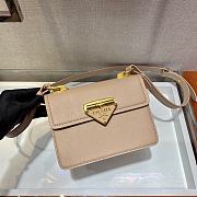 Prada Saffiano Leather In Beige Symbole Bag 1BD270 Size 20x14x7cm - 2