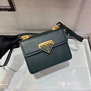Prada Saffiano Leather In Dark Green Symbole Bag 1BD270 Size 20x14x7cm - 3