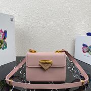 Prada Saffiano Leather In Pink Symbole Bag 1BD270 Size 20x14x7cm - 1