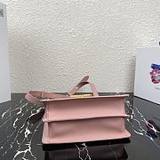 Prada Saffiano Leather In Pink Symbole Bag 1BD270 Size 20x14x7cm - 6