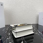 Prada Saffiano Leather In White Symbole Bag 1BD270 Size 20x14x7cm - 6