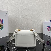 Prada Saffiano Leather In White Symbole Bag 1BD270 Size 20x14x7cm - 4