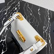 Prada Saffiano Leather In White Symbole Bag 1BD270 Size 20x14x7cm - 5