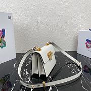 Prada Saffiano Leather In White Symbole Bag 1BD270 Size 20x14x7cm - 2