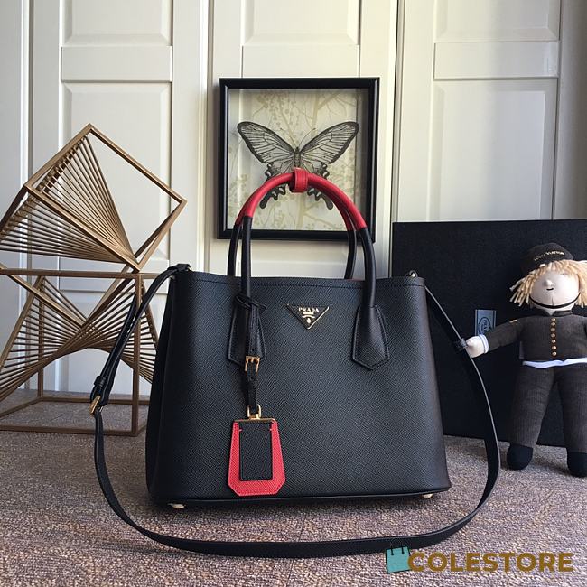 Prada Galleria Saffiano In Black Leather Bags 1BG775 Size 33x24.5x14cm - 1