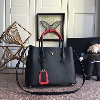 Prada Galleria Saffiano In Black Leather Bags 1BG775 Size 33x24.5x14cm