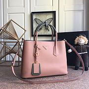 Prada Galleria Saffiano In Dusty Pink Leather Bag 1BG775 Size 33x24.5x14cm - 1