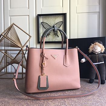Prada Galleria Saffiano In Dusty Pink Leather Bag 1BG775 Size 33x24.5x14cm