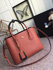 Prada Galleria Saffiano In Brown Leather Bag 1BG775 Size 33x24.5x14cm - 6