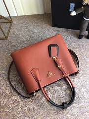 Prada Galleria Saffiano In Brown Leather Bag 1BG775 Size 33x24.5x14cm - 5