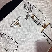 Prada Galleria Saffiano In White Leather Bag 1BG775 Size 33x24.5x14cm - 5