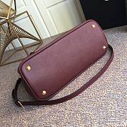 Prada Galleria Saffiano In Wine Leather Bag 1BG775 Size 33x24.5x14cm - 5