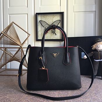 Prada Galleria Saffiano In Black Leather Bag 1BG775 Size 33x24.5x14cm