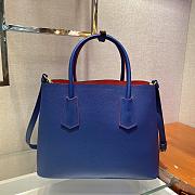 Prada Galleria Saffiano In Blue Leather Bag 1BG775 Size 33x24.5x14cm - 6