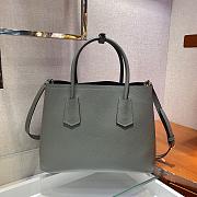 Prada Galleria Saffiano In Full Grey Leather Bag 1BG775 Size 33x24.5x14cm - 3