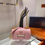 Prada Saffiano Leather Sidonie Bag In Pink 1BD219 Size 21.5x12x6.5 - 1