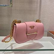 Prada Saffiano Leather Sidonie Bag In Pink 1BD219 Size 21.5x12x6.5 - 6