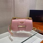 Prada Saffiano Leather Sidonie Bag In Pink 1BD219 Size 21.5x12x6.5 - 5