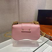 Prada Saffiano Leather Sidonie Bag In Pink 1BD219 Size 21.5x12x6.5 - 4