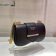 Prada Saffiano Leather Sidonie Bag In Black 1BD219 Size 21.5x12x6.5 - 6