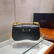 Prada Saffiano Leather Sidonie Bag In Black 1BD219 Size 21.5x12x6.5 - 5