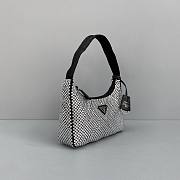 Prada Crystal Satin Mini Bag In Black 1NE51 Size 22x12x6cm - 4