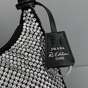 Prada Crystal Satin Mini Bag In Black 1NE51 Size 22x12x6cm - 3