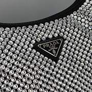 Prada Crystal Satin Mini Bag In Black 1NE51 Size 22x12x6cm - 2