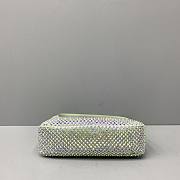 Prada Crystal Satin Mini Bag In Green 1NE51 Size 22x12x6cm - 5