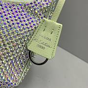 Prada Crystal Satin Mini Bag In Green 1NE51 Size 22x12x6cm - 3