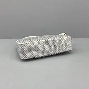 Prada Crystal Satin Mini Bag In White 1NE51 Size 22x12x6cm - 4